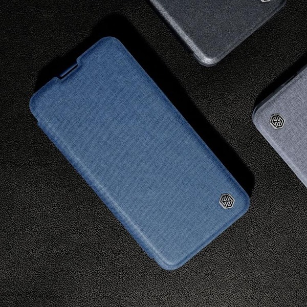 Nillkin iPhone 14 Plus Plånboksfodral Qin Cloth Pro - Blå Blå