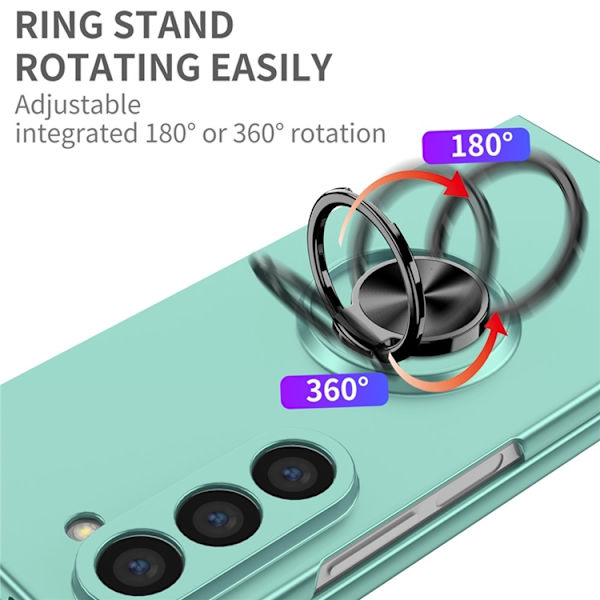 Mobilskal till Galaxy Z Fold7 Rotatable Ring Kickstand Blå