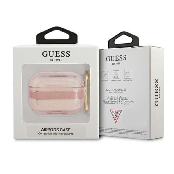 Guess AirPods Pro Skal Strap Collection - Pinkki Rosa