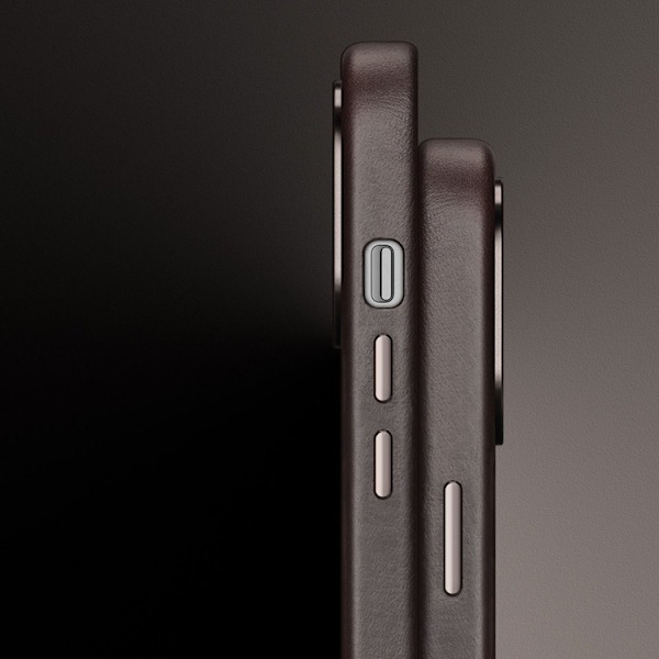 Dux Ducis iPhone 14 Skal MagSafe Naples Läder - Mörkbrun