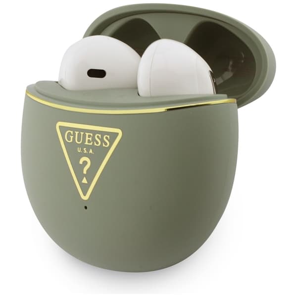 Guess TWS In-Ear Hörlurar Gold Line Triangle - Khaki Grön