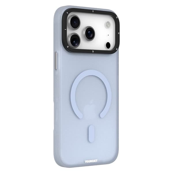 YOUNGKIT Mobilskal till iPhone 17 Pro Max MagSafe PET TPU - Blå Blå