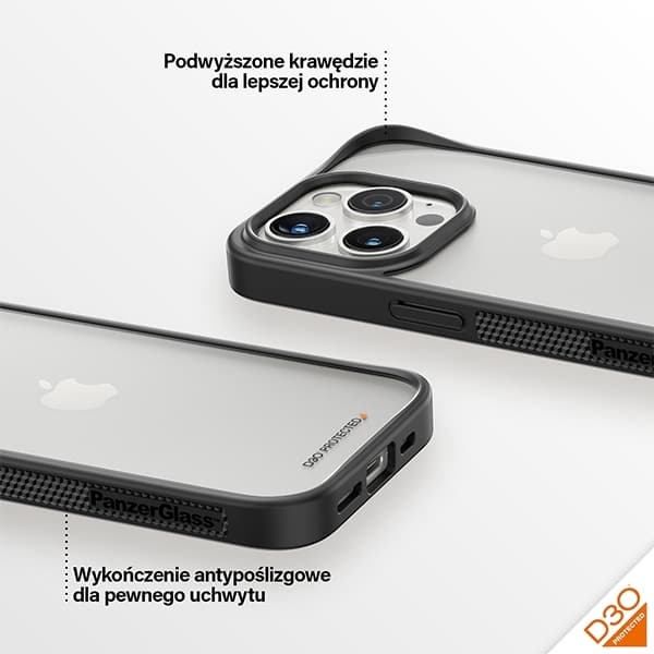 PanzerGlass iPhone 15 Pro D3O Militær 2x Sort