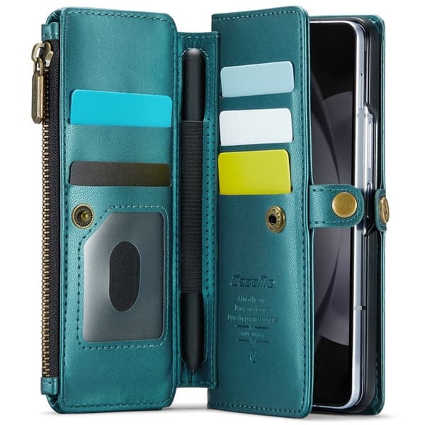 CASEME Plånboksfodral Konstläder för Samsung Galaxy Z Fold6 5G - Grön