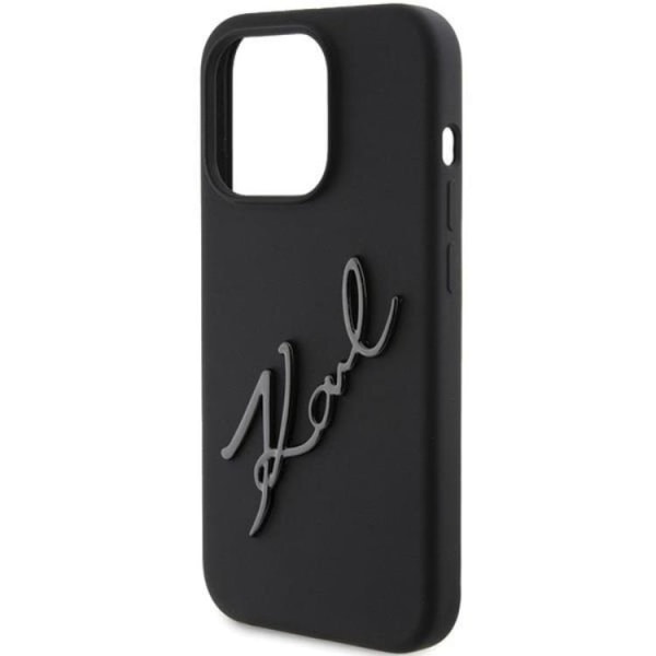 KARL LAGERFELD iPhone 15 Pro Mobilskal Silikon Karl Script - Svart