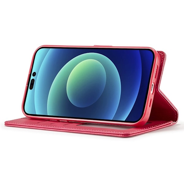 LC.IMEEKE Plånboksfodral för iPhone 15 Pro - Konstläder - Rosa