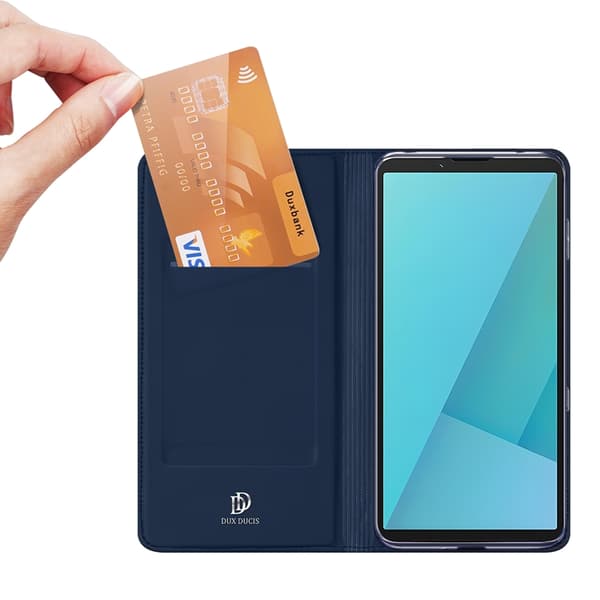 DUX DUCIS Skin Pro Sony Xperia 10 VII Plånboksfodral KonstLäder - Blå Blå