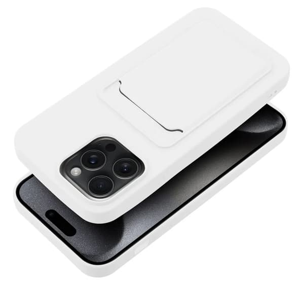 Mobilskal till iPhone 15 Pro Korthållare - Vit Vit