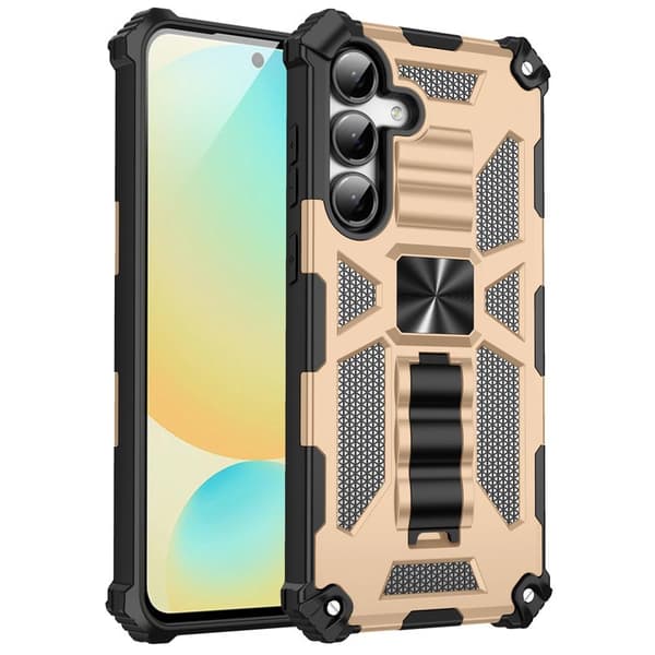 Mobilskal för Samsung Galaxy S26 Plus Kickstand Stöttålig PC + TPU - Guld
