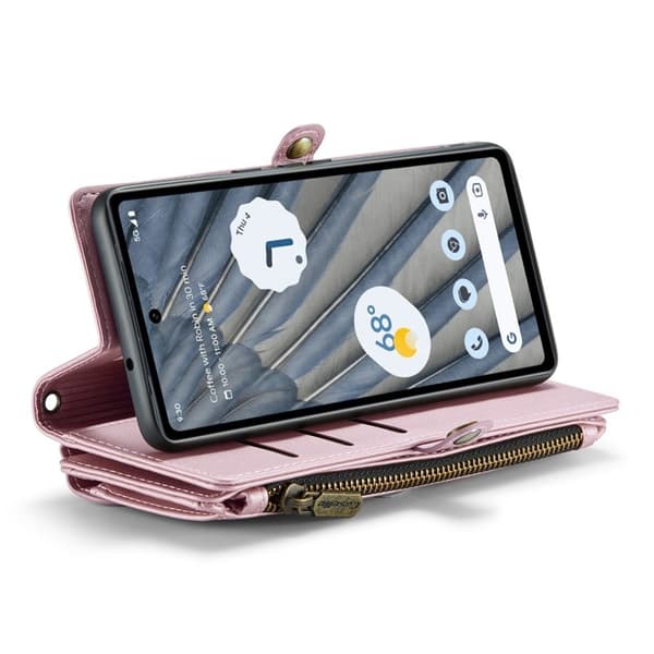 CASEME Plånboksfodral Konstläder för Google Pixel 7a med kortfack - Rosa