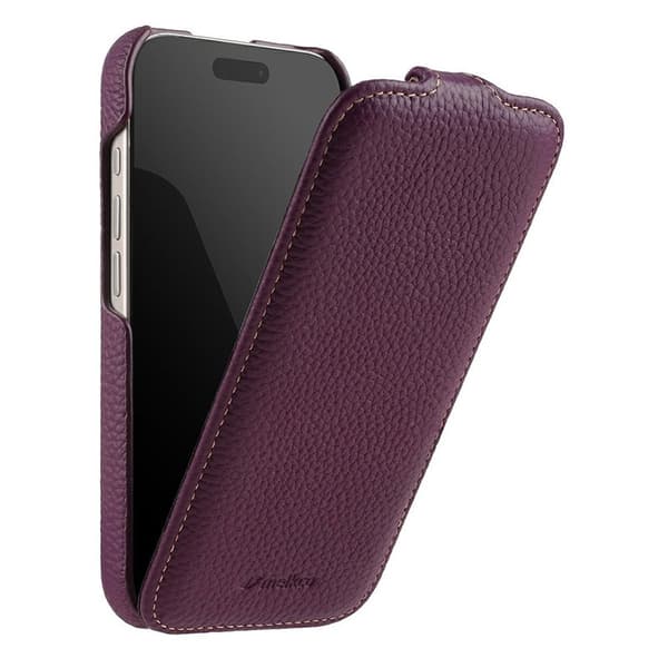 MELKCO Mobilskal till iPhone 17 Pro Max Äkta Läder + PC - Lila