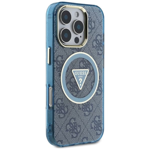 Guess Mobilskal till iPhone 16 Pro Magsafe Glitter - Blå Blå