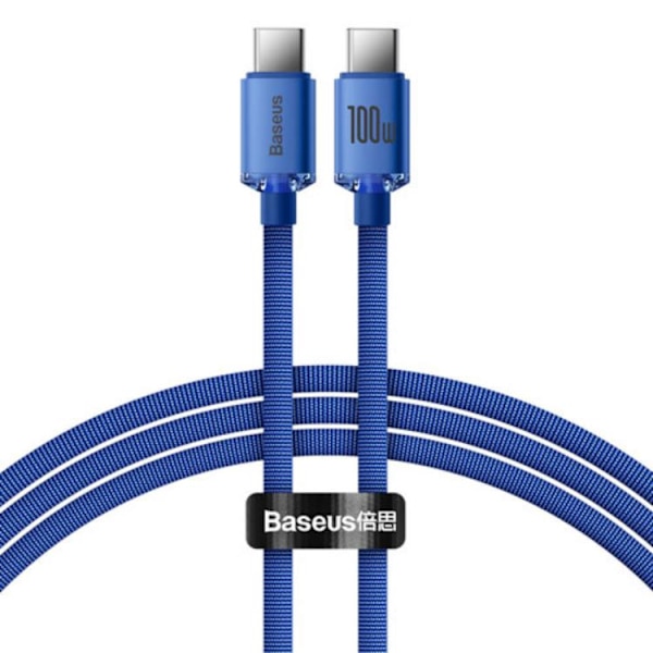 Baseus USB-C till USB-C 100W 1.2m - Blå Blue