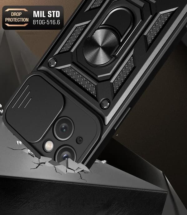 Mobilskal till iPhone 15 Plus Camshield Hybrid Armor - Svart Svart