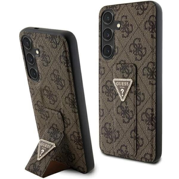 Guess Mobilskal till Galaxy S24 Grip Stand Triangle Strass - Brun Brun