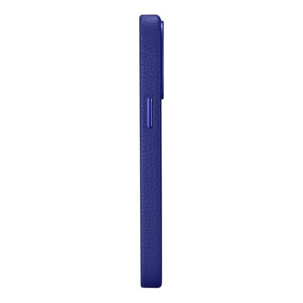 iCarer iPhone 14 Pro Skal Magsafe Ægte Læder Litchi Premium - Mørkeblå Blå