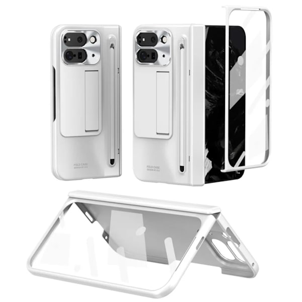 Mobilskal till Google Pixel 10 Pro Fold Kickstand Hinge PC - Vit Vit