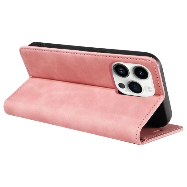 BETOPNICE iPhone 15 Pro Wallet Case 003 - Vaaleanpunainen