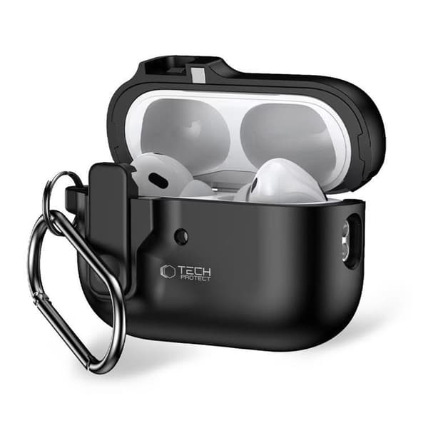 Tech-Protect Apple Airpods Pro 1/2 Taske Slim Hook - Lavendel Svart