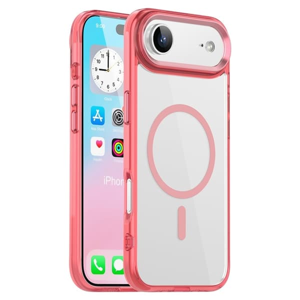 Mobilskal till iPhone Air MagSafe TPU+PC - Transparent Rosa Rosa