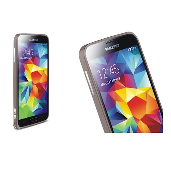 LOVE MEI 0,7mm Metal Bumper till Samsung Galaxy S5 (Brun) Brun