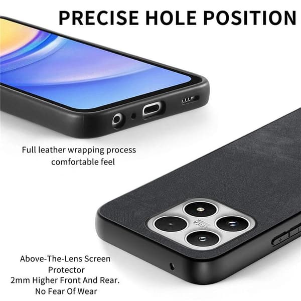 Mobilskal för Xiaomi 17 Retro Läder Shockproof Slim Svart