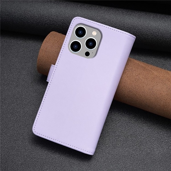 iPhone 15 Pro Plånboksfodral Zipper Flip - Lila Lila
