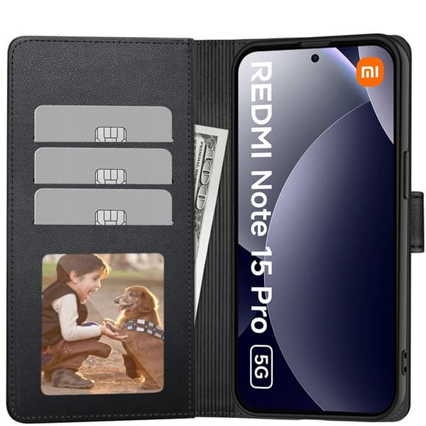 Tech-Protect Xiaomi Redmi Note 15 Pro 5G Plånboksfodral - Svart Svart
