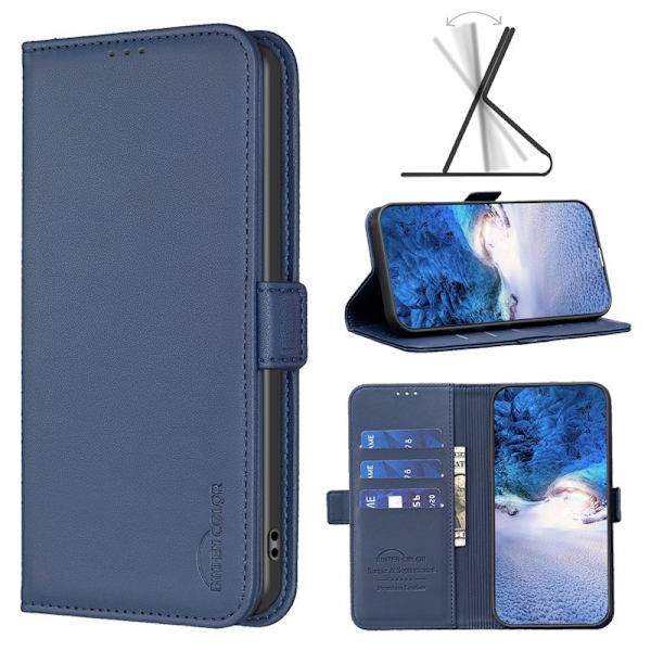 BINFEN Samsung Galaxy S26 Plus Plånboksfodral Konstläder Flip Folio - Blå