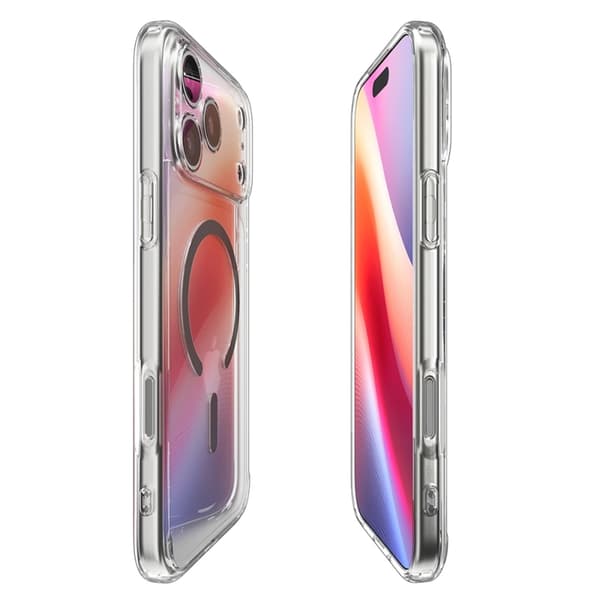 Spigen Mobilskal för Apple iPhone 17 Pro MagSafe Ultra Hybrid - Clear/Graphite Transparent