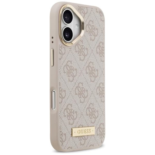 Guess Mobilskal till iPhone 17 MagSafe 4G Logo Plate - Rosa Rosa