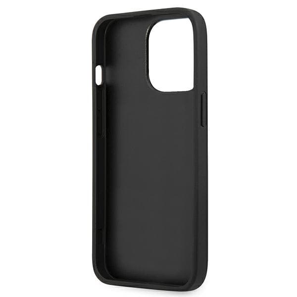 Guess telefonetui til iPhone 13 Pro/ 13sort MagSafe Saffiano 4G Metal Logo