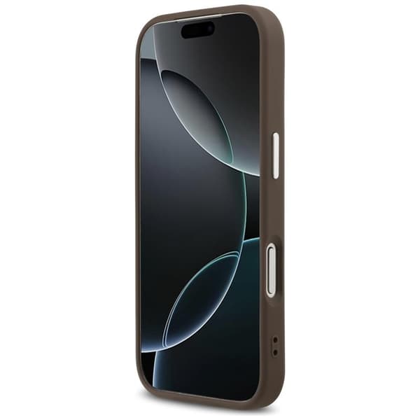 Guess Telefontaske til iPhone 17 Pro MagSafe 4G Trekantlogo - Brun Brun