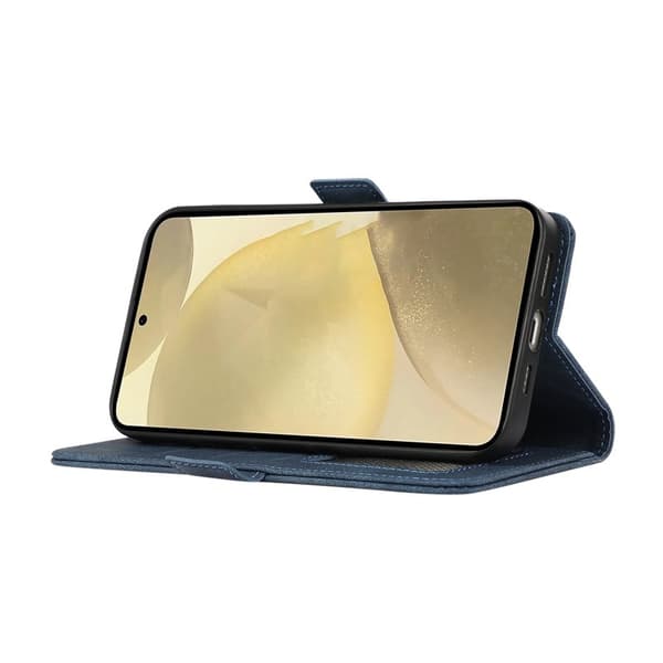 ABEEL Samsung Galaxy S21 Plånboksfodral Konstläder RFID-Skydd Blå