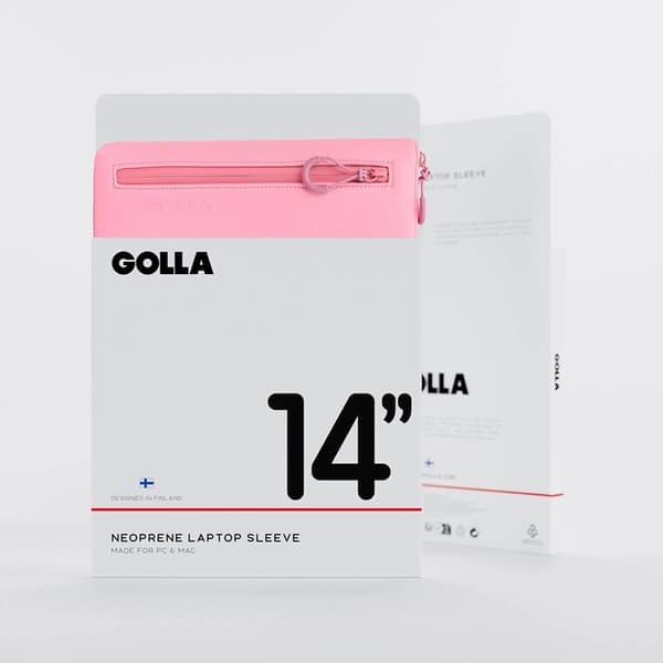 Golla Laptop Etui Metro Neopren 14" - Lyserød Rosa