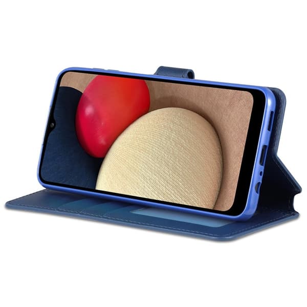 AZNS Book Stand Plånboksfodral Konstläder - Blå - Samsung Galaxy A13/A04s