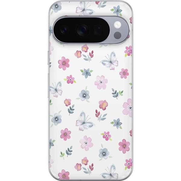 Mobilskal till Google Pixel 10 Pro med Blommor och fjärillar