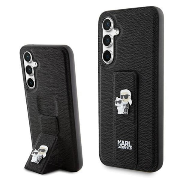 Karl Lagerfeld Galaxy S23 FE Mobilskal Gripstand Saffiano Pins Svart