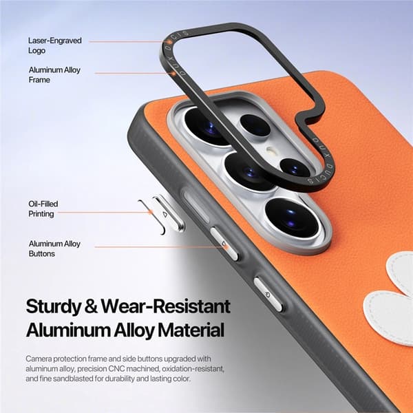 DUX DUCIS Mobilskal till Galaxy S26 Ultra Ringhållare/Handledsrem Luvy Series Orange