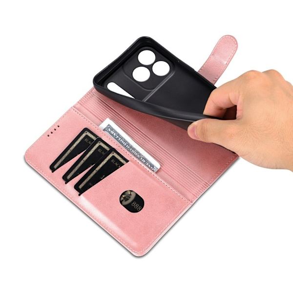 AZNS iPhone 17 Pro Max Plånboksfodral Konstläder - Roséguld