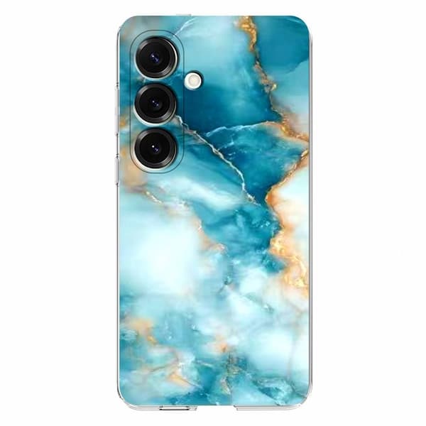 Samsung Galaxy S26 Plus Skal Marmortryck Mjuk TPU - Blå