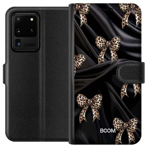 Plånboksfodral till Samsung Galaxy S20 Ultra med Leopard Bow