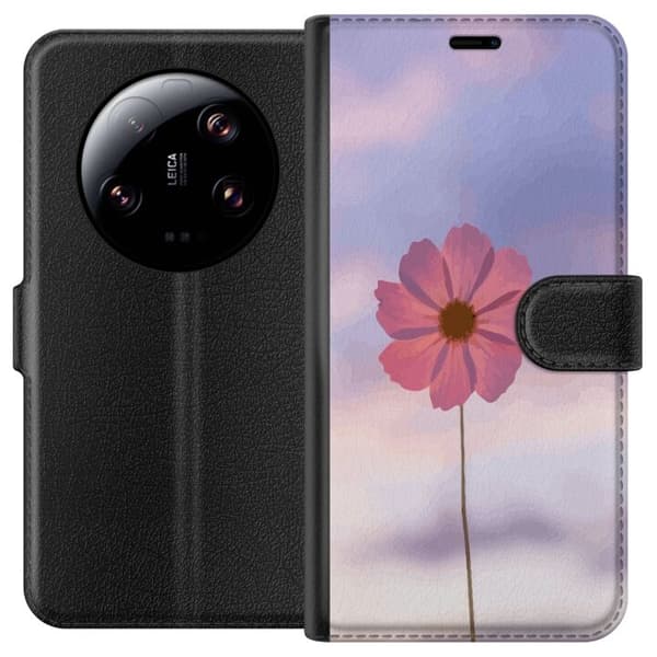 Plånboksfodral till Xiaomi 13 Ultra med Rosa blomma