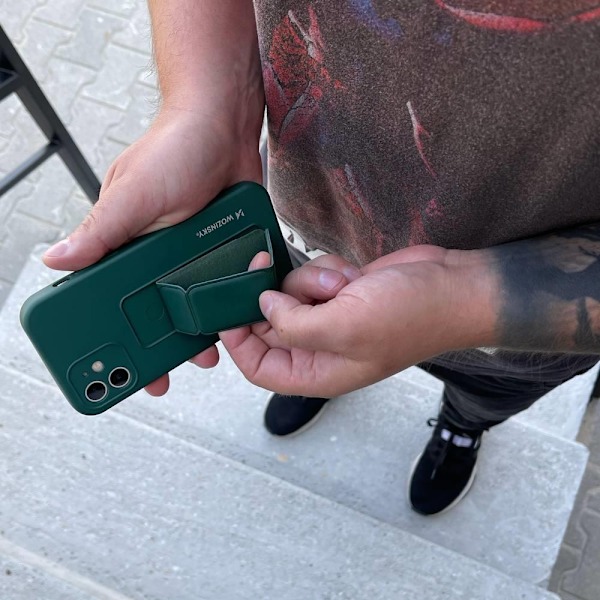 Wozinsky Kickstand Silikon iPhone 12 Pro Max Skal - Grön Grön