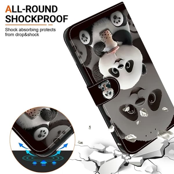 Plånboksfodral för Samsung Galaxy S26 Plus Konstläder Ställ - Mjölk Te Panda