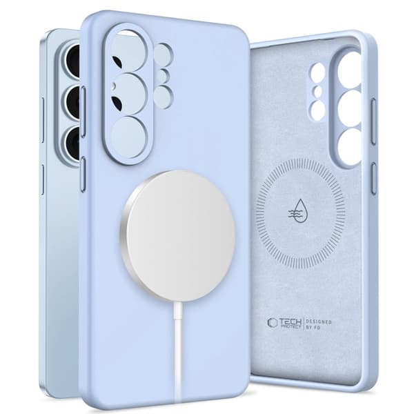 Tech-Protect Mobilskal För Galaxy S26 Ultra Magsafe Silikon - Sky Blå Blå