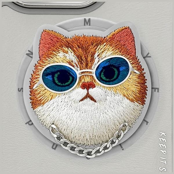 Nimmy Mobilskal till iPhone 16 Pro Max MagSafe Glasses Cool Cat - Grå Grå