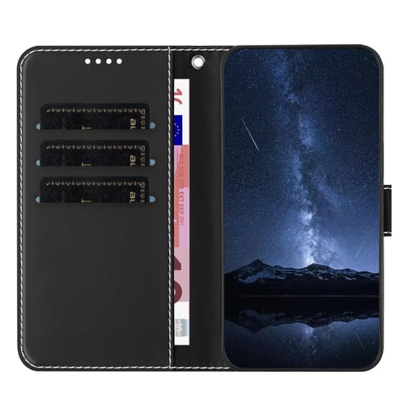 Plånboksfodral för Samsung Galaxy S26 Plus Magnetiskt Konstläder - Svart