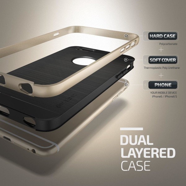 Verus High Pro Shield Cover Apple iPhone 6 / 6S -puhelimelle - Kulta Yellow