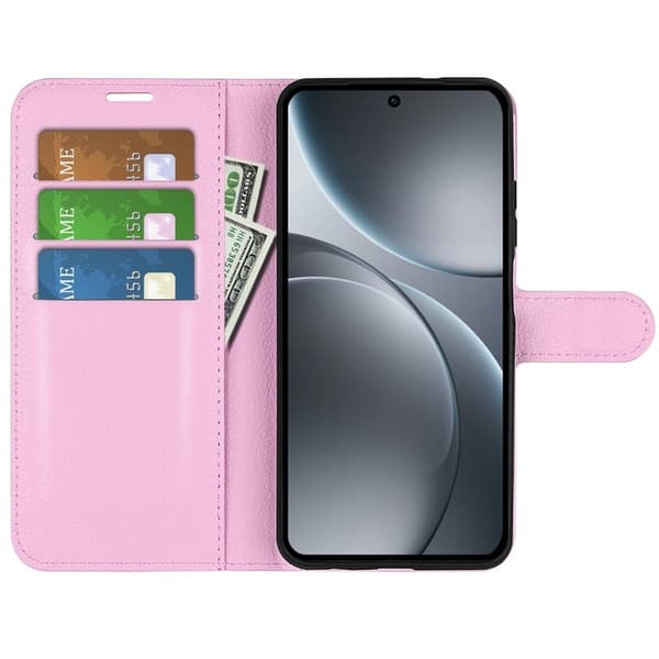 AMORUS Oppo Find X9 Pro 5G Plånboksfodral Konstläder - Rosa